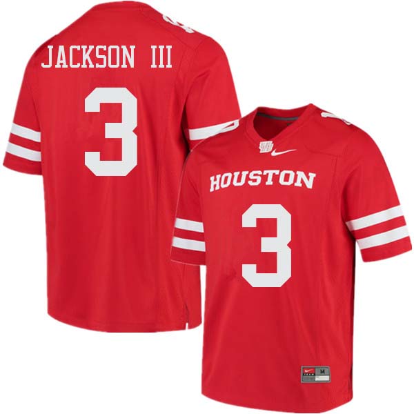 Men #3 William Jackson III Houston Cougars College Football Jerseys Sale-Red